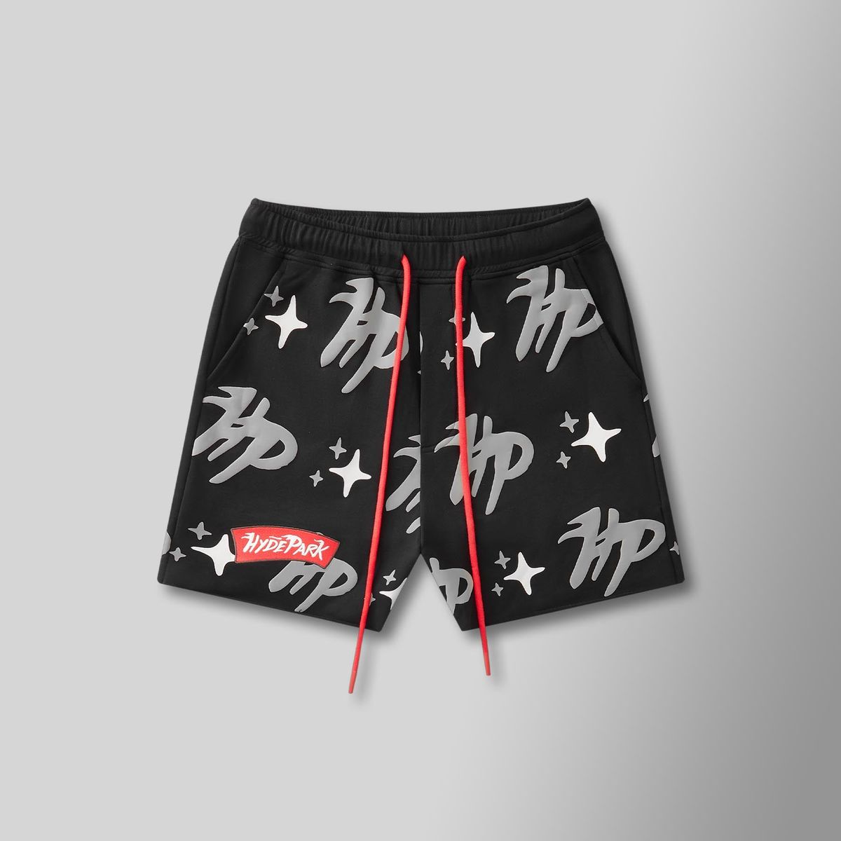 HYDE PARK PUFF THE MAGIC PATTERN SHORTS  - BLACK