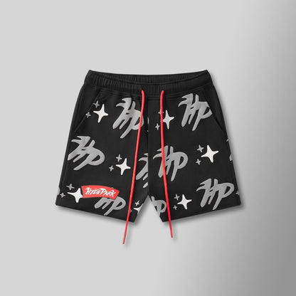 HYDE PARK PUFF THE MAGIC PATTERN SHORTS  - BLACK