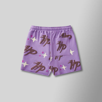 HYDE PARK PUFF THE MAGIC PATTERN SHORTS  - PURPLE