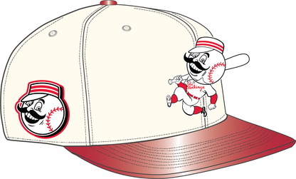 CINCINNATI REDS RETRO CLASSICS 6 PANEL STRAPBACK (LCR7314383) EGGSHELL/RED