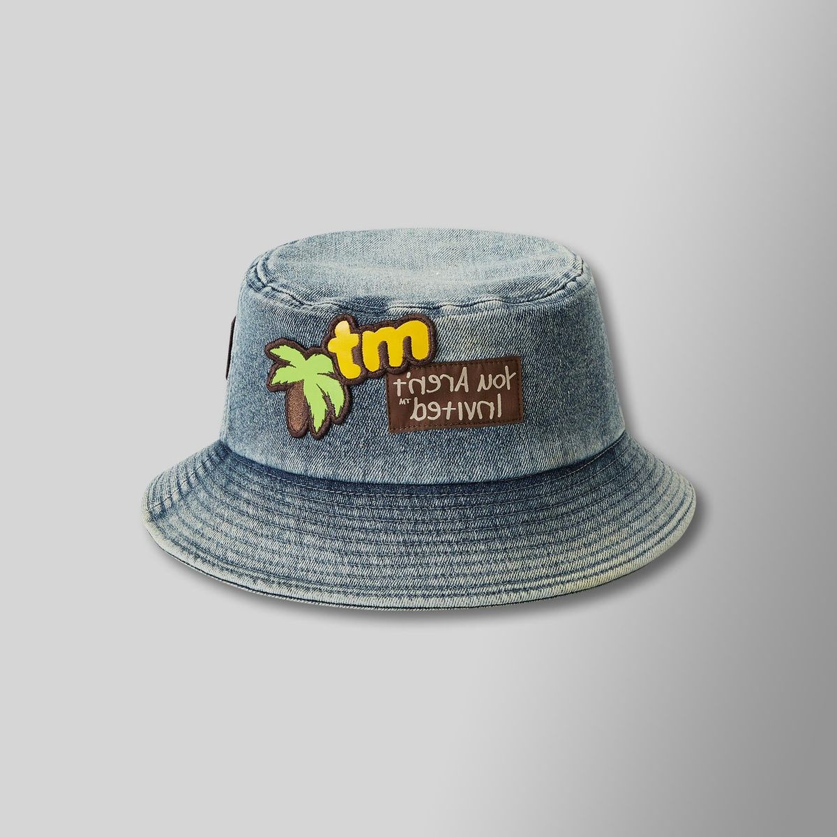 HYDE PARK Denim Bucket Hat - Blue with Patchwork