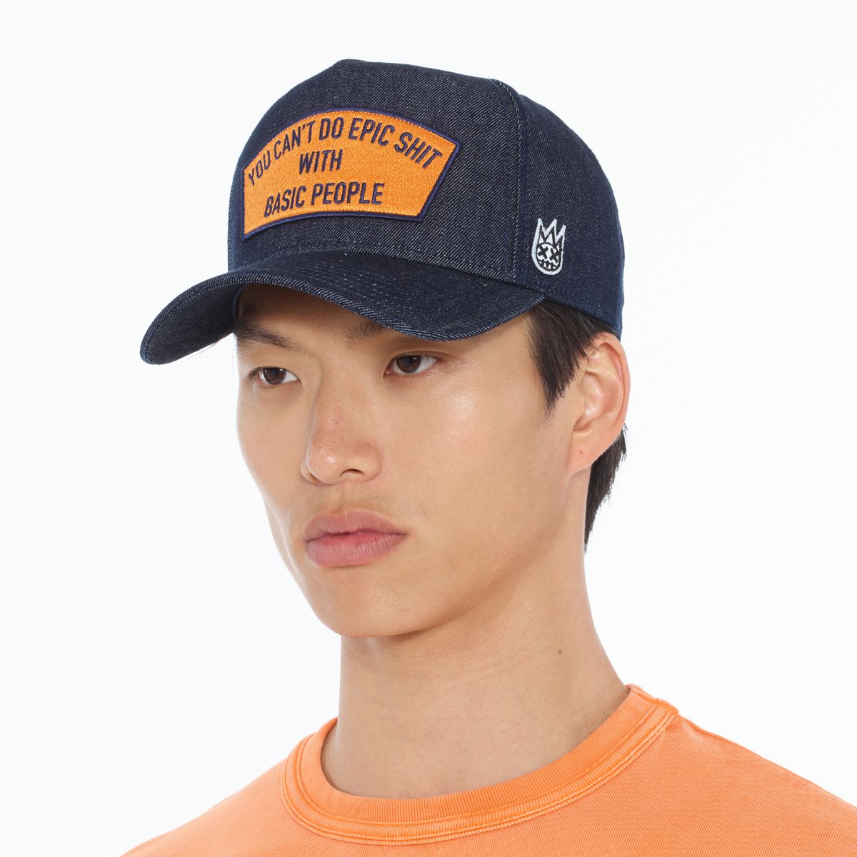 EPIC SHIT DENIM TRUCKER HAT (625AC-CH54A) BLUE DENIM