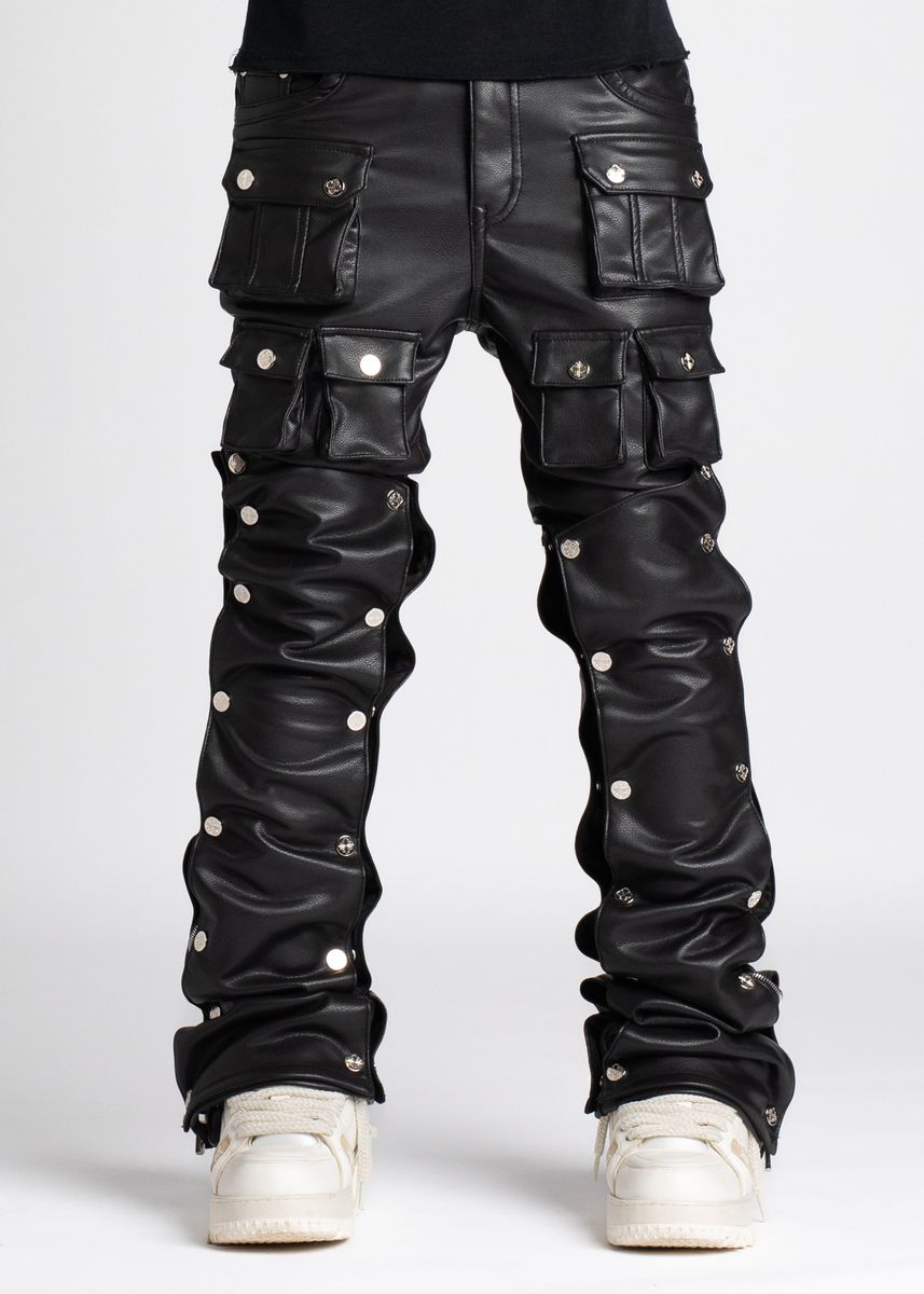 GUAPI Obsidian Black Premium Leather Pants