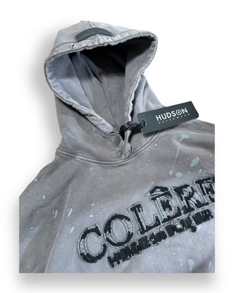 HUDSON COLERE 385GSM OVERSIZED HOODY (529) GREY ACID