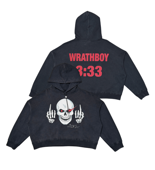 WRATHBOY CROP SKULLS HARD TO KILL WB05-067 BLACK