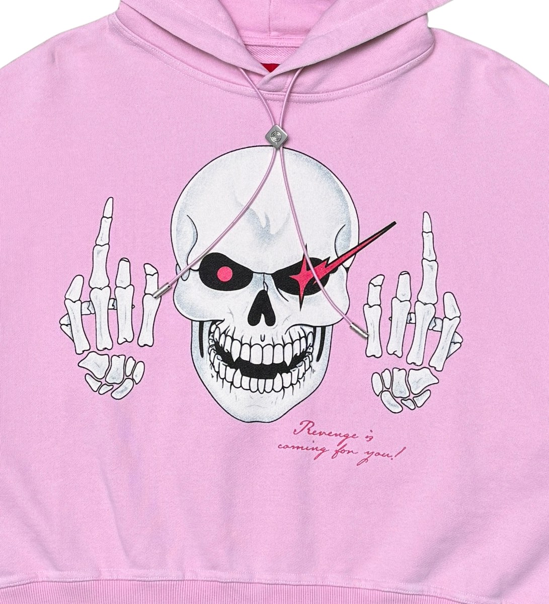 WRATHBOY CROP SKULLS HARD TO KILL WB05-067 PINK