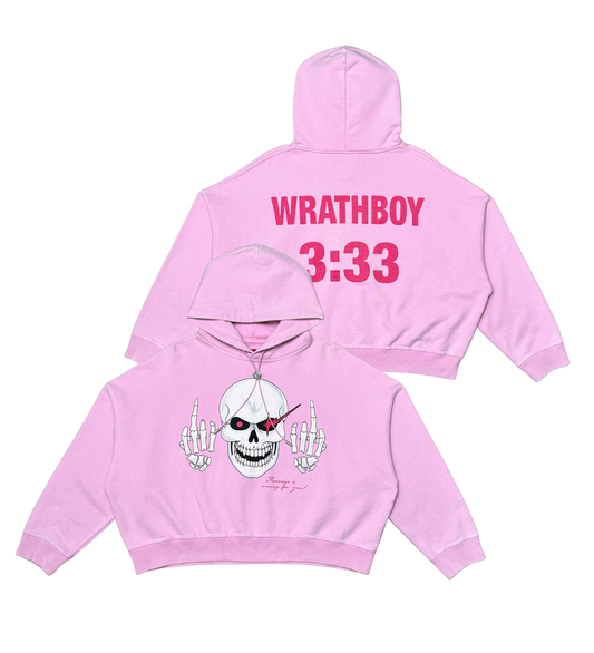 WRATHBOY CROP SKULLS HARD TO KILL WB05-067 PINK