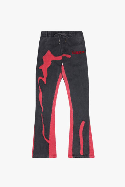 VALABASAS "SERPENTINE" GREY/RED PANTS