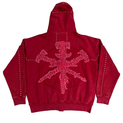 HUDSON METAL FLEECE OVERSIZED HOODY (538)-RED