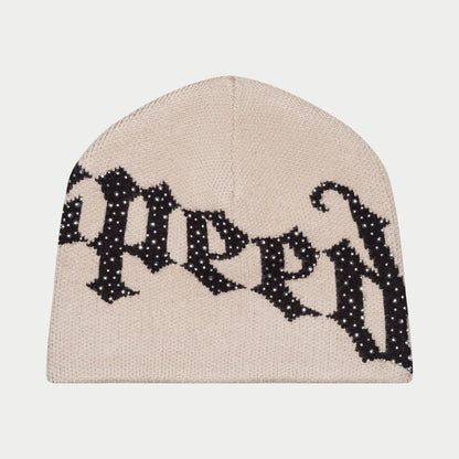 GODSPEED OG Logo Studded Beanie 'TAN/BLACK'