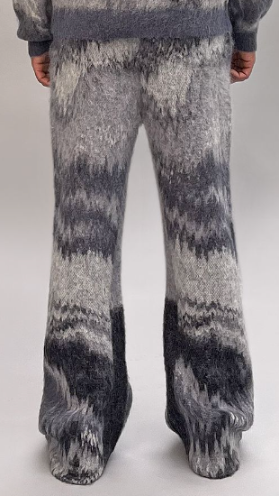 STV SIGNATURE MOHAIR FLARE JOGGERS (TV0216) CAVIAR