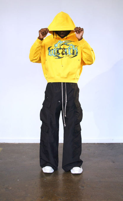 WRATHBOY RHINESTONES WRATH HOODIE (WB05-086 YELLOW)