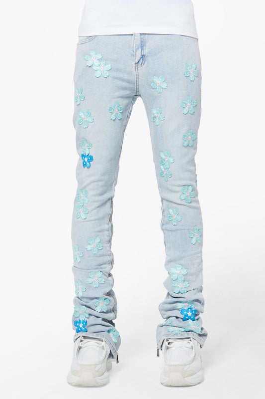 GUAPI Aqua Blue Blossom Denim