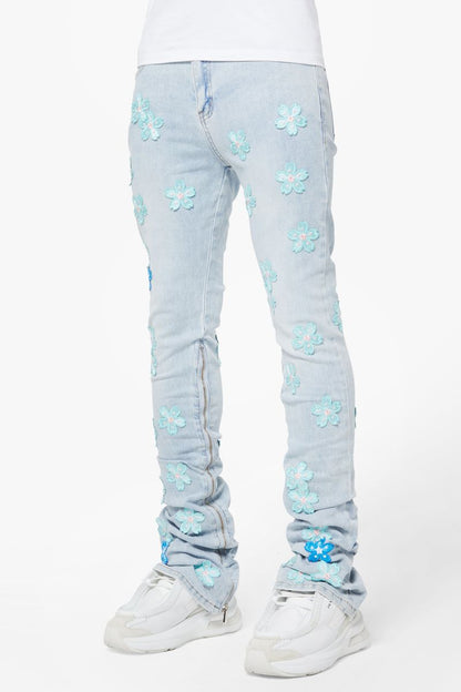 GUAPI Aqua Blue Blossom Denim