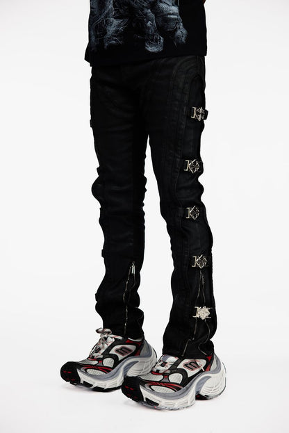 GUAPI  Obsidian Black Buckle Denim