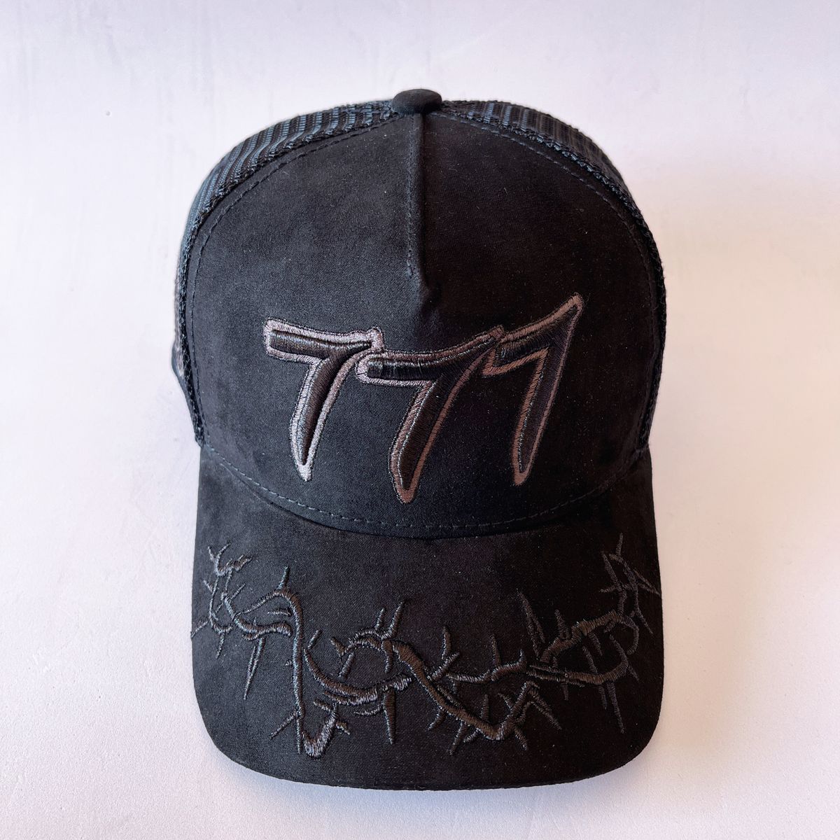 HUDSON 777 SUEDE TRUCKER HAT (CD0286)-BLACK BLACK