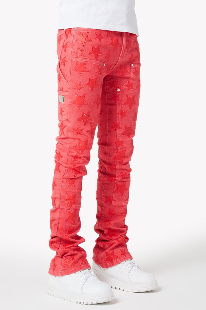 GUAPI Raspberry Red Stars Denim