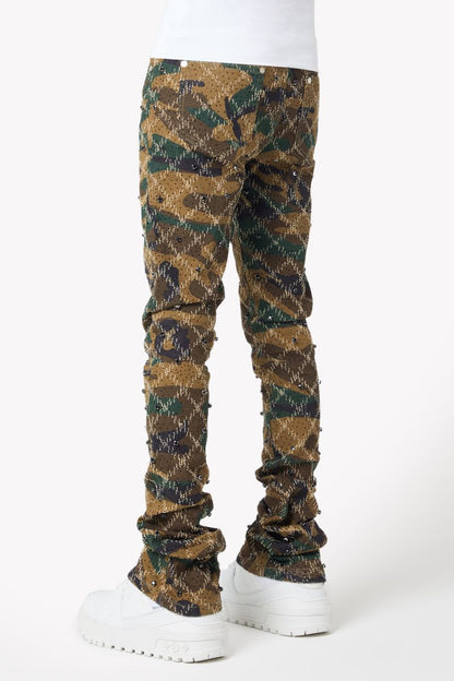 GUAPI Camo Embellished Denim Pant