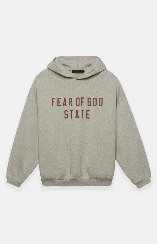 Fear of God Essentials Dark Heather Oatmeal Fleece Hoodie 24