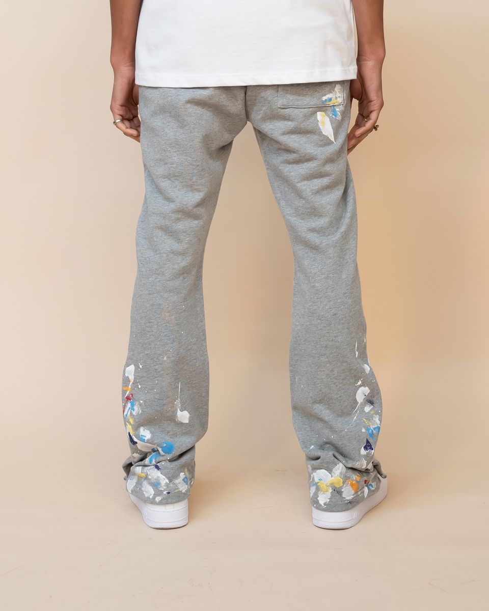 EPTM PAINT SNAP FLARED PANTS EP11524-GREY