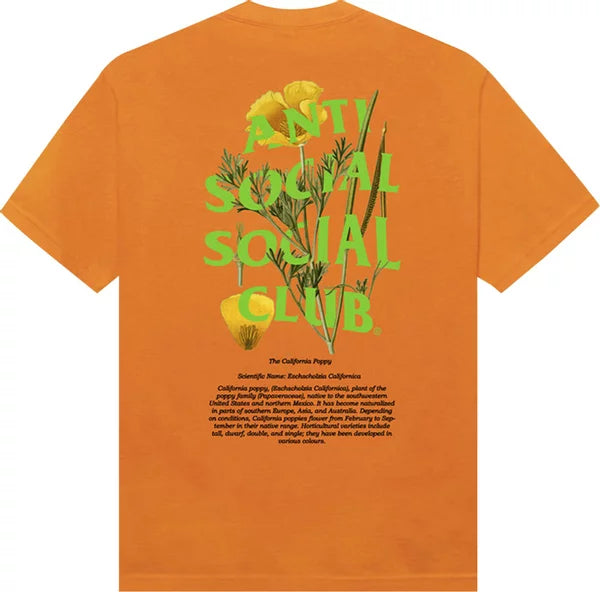 ANTI SOCIAL POPPY TEE "ORANGE"