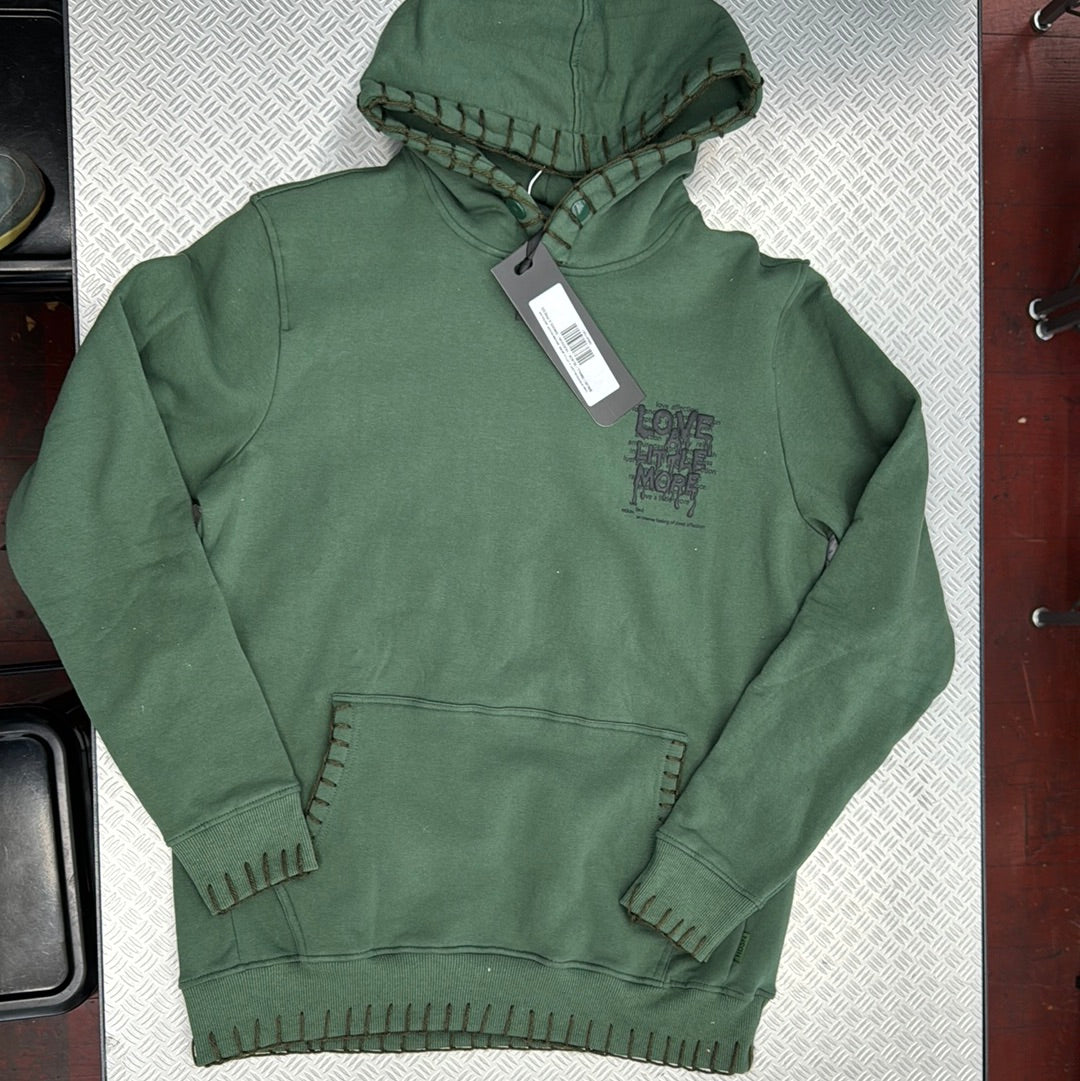 HUDSON LOVE A LITTLE MORE 385GSM HOODY (467)OLIVE