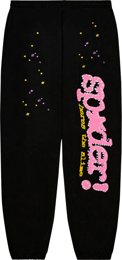 SP5DER  BLACK P*NK V2 SWEATPANT 'BLACK'