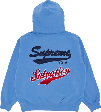 Supreme Salvation Zip Up Hooded Sweatshirt 'Light Blue'