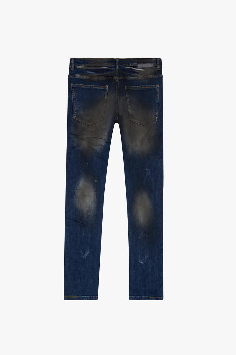 “ARCHERY” SKINNY DENIM - DK. BLUE WASH (VLBS6044)