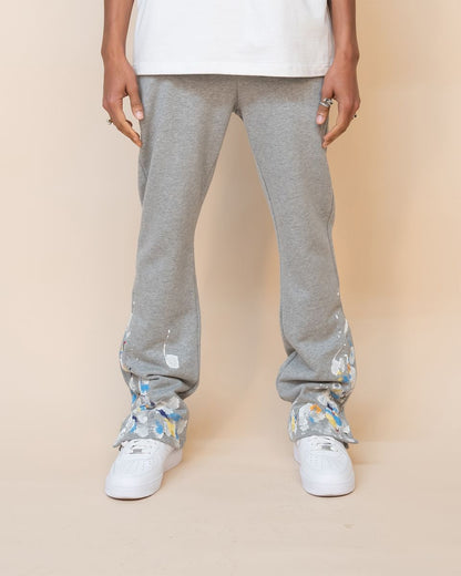 EPTM PAINT SNAP FLARED PANTS EP11524-GREY