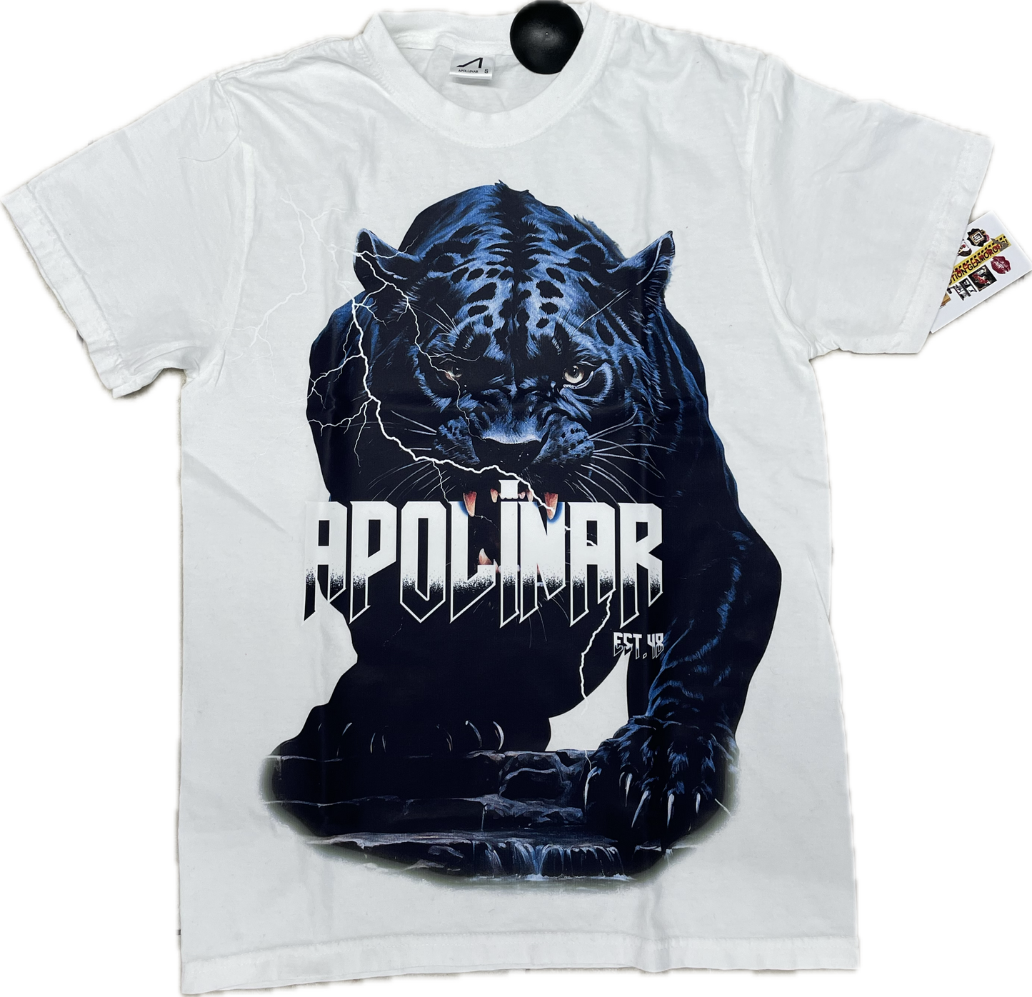 APOLINAR PANTHER (OVERSIZED) T-SHIRT-APR-305-O 'WHITE'