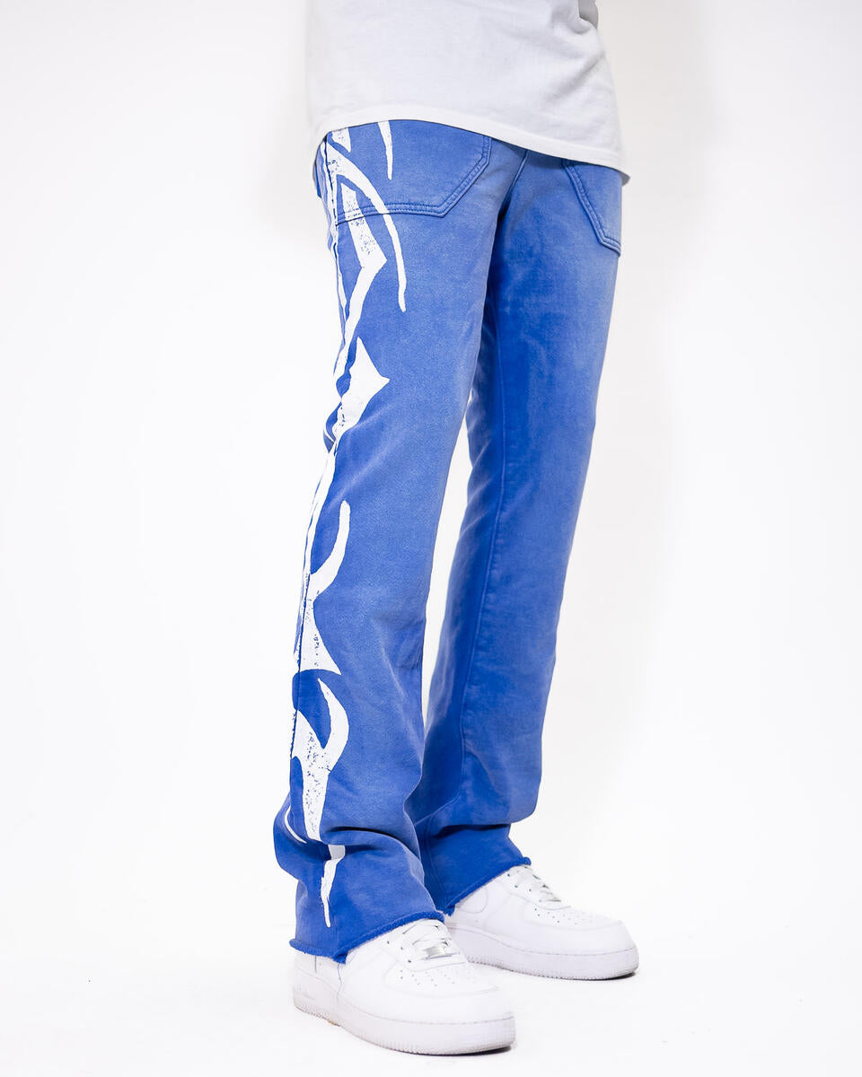 GOLDEN DENIM THE LOUNGE STACKED -OSHU (VINTAGE ROYAL BLUE) GDSPQS124-08