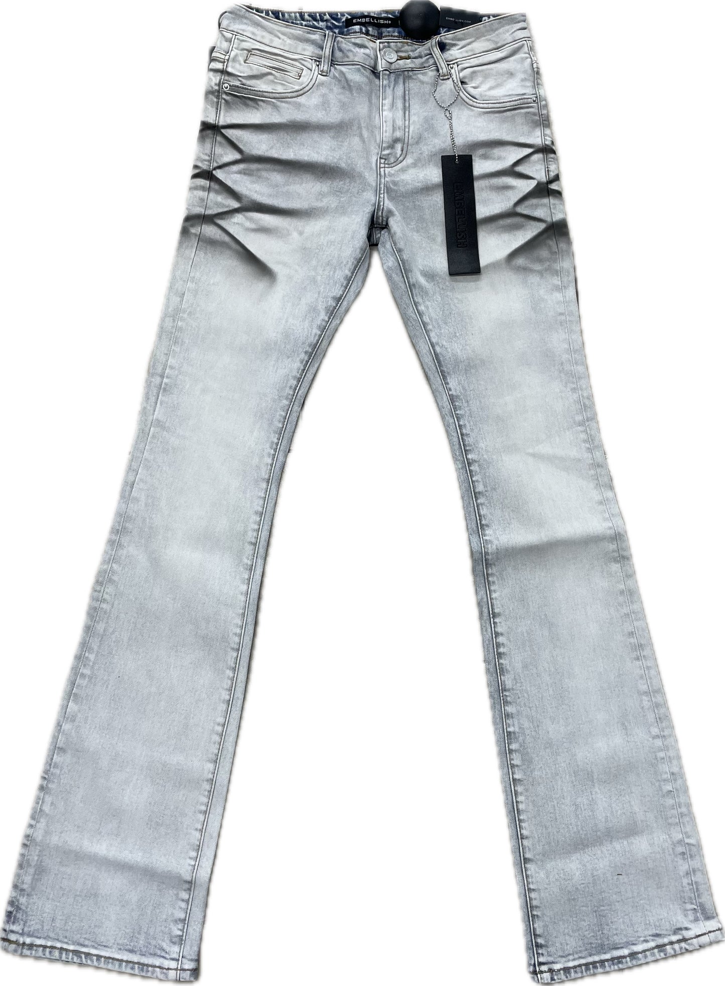 Embellish Artero Stacked Denim Jeans in Light Blue