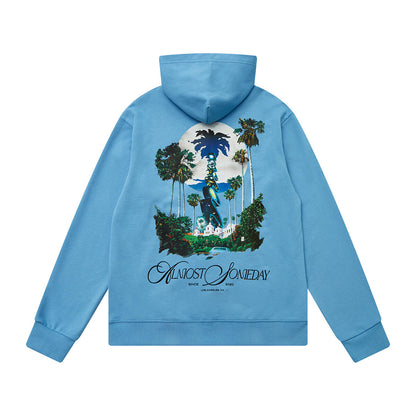 ALMOST SOMEDAY STAIRWAY HOODIE C9-94-BABY BLUE