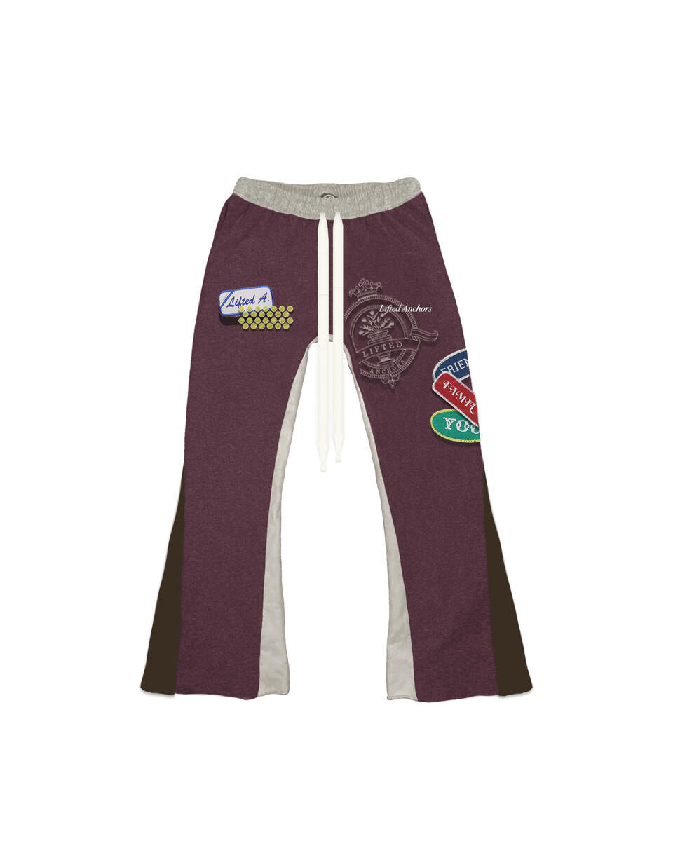 LIFTED ANCHOR 'HUNTER” FLARED SWEATPANT  LAFL24-19-PURPLE