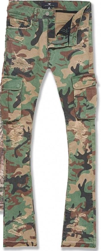 JORDAN CRAIG CARGO POCKETS CAMO STACKED PANTS JTF1262