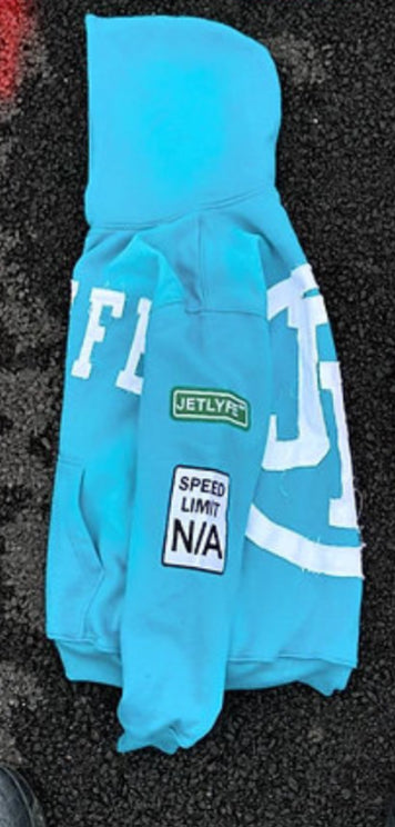 JETLYFE Multi Logo Patch Hoodie-AQUA