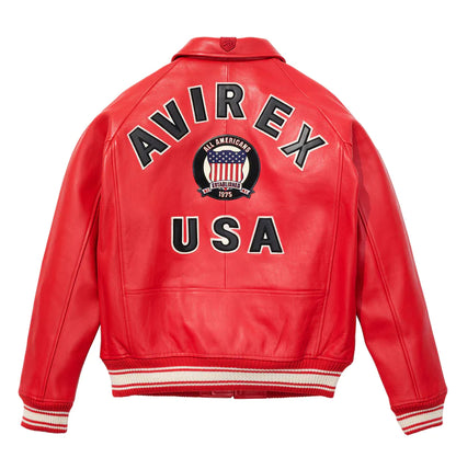 AVIREX ICON JACKET AVF20BO01-931 SALVAGE RED