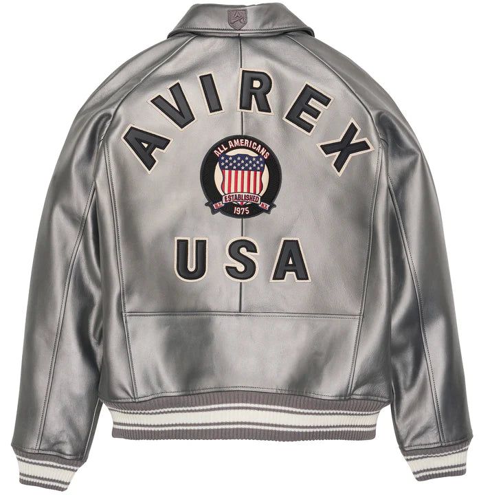 AVIREX  L.E. SILVER METALLIC ICON JACKET