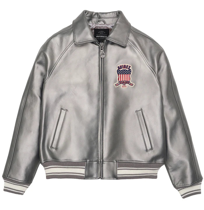 AVIREX  L.E. SILVER METALLIC ICON JACKET