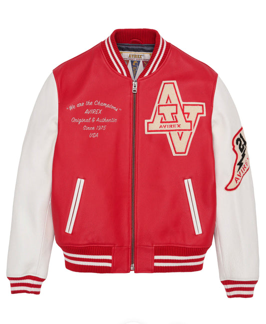 AVIREX WILDCAT VARSITY JACKET 'SALVAGE RED'