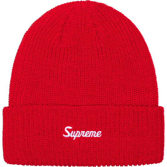 SUPREME LOOSE GAUGE BEANIE- RED