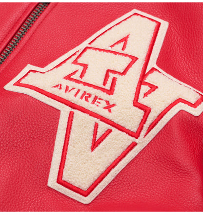 AVIREX WILDCAT VARSITY JACKET 'SALVAGE RED'