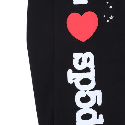 SP5DER  BLACK SOUVENIR SWEATPANTS 'BLACK'