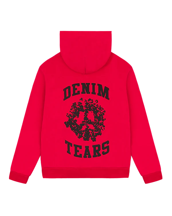 DENIM TEARS Denim University Zip Hoodie RED