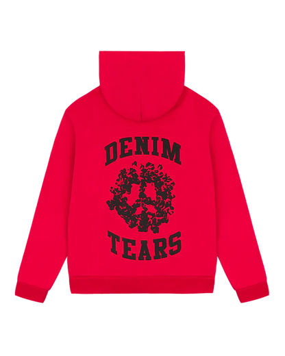 DENIM TEARS Denim University Zip Hoodie RED