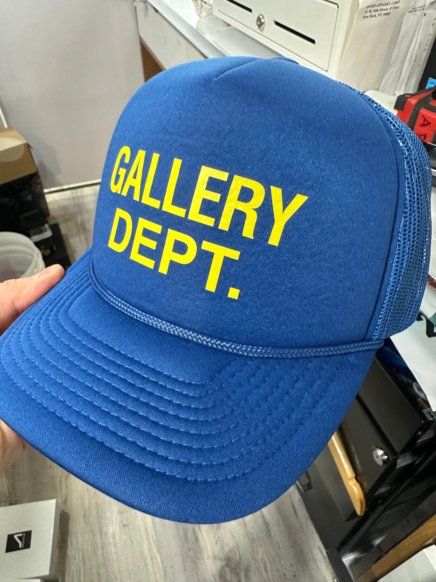 GALLERY DEPT. Logo-Print Canvas and Mesh Trucker Cap-ROYAL BLUE