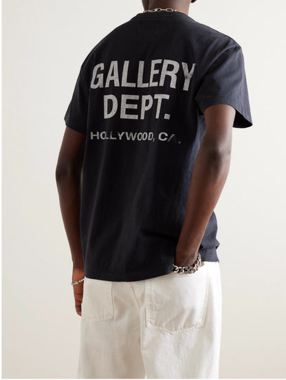 GALLERY DEPT. Logo-Print Cotton-Jersey T-Shirt-BLACK