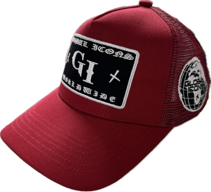 GLOBAL ICONS WORLDWIDE TRUCKER- RED