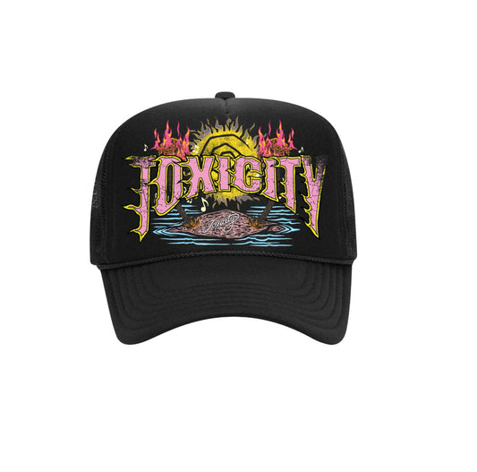 TOXICITY - TROUBLE IN PARADISE TRUCKER -BLACK  TOX-1-900